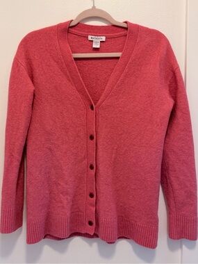 Athleta Merino Wool blend Westlake Cardigan in Dragonfruit Pink